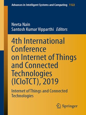 cover image of 4th International Conference on Internet of Things and Connected Technologies (ICIoTCT), 2019